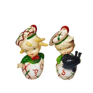 Vintage Napco Scottish children salt and pepper shakers